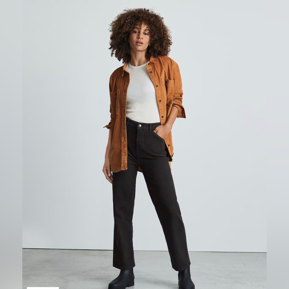 Everlane moleskin black pant.